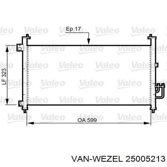 25005213 VAN Wezel condensador aire acondicionado