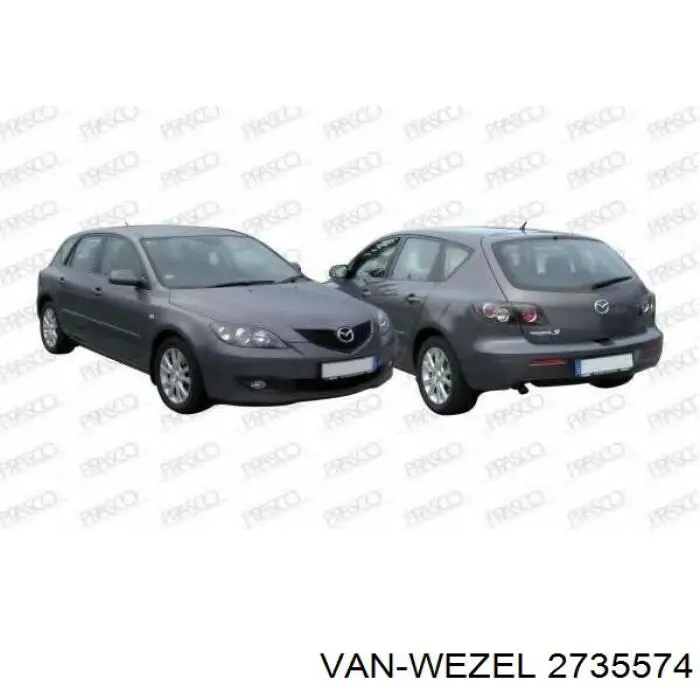 Paragolpes MZ3261021 Prasco