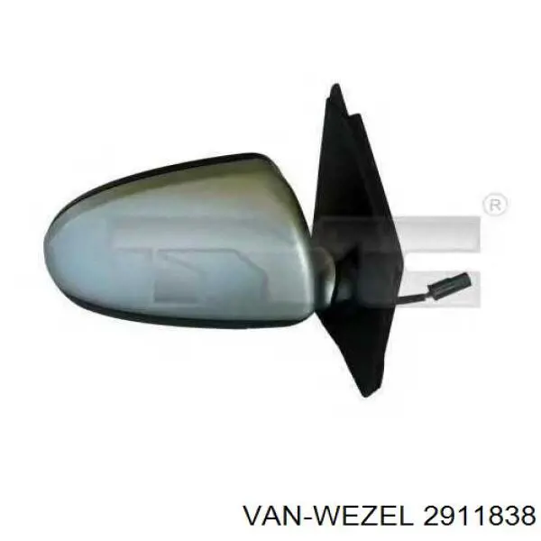 2911838 VAN Wezel cristal de espejo retrovisor exterior derecho