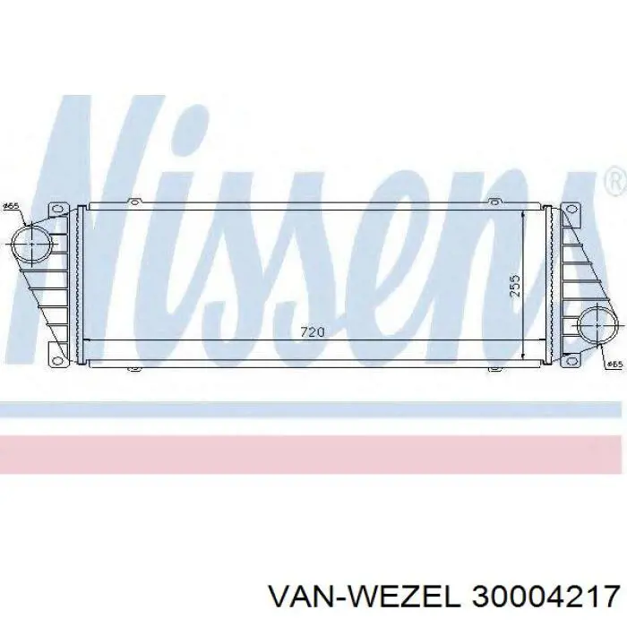 30004217 VAN Wezel radiador de aire de admisión