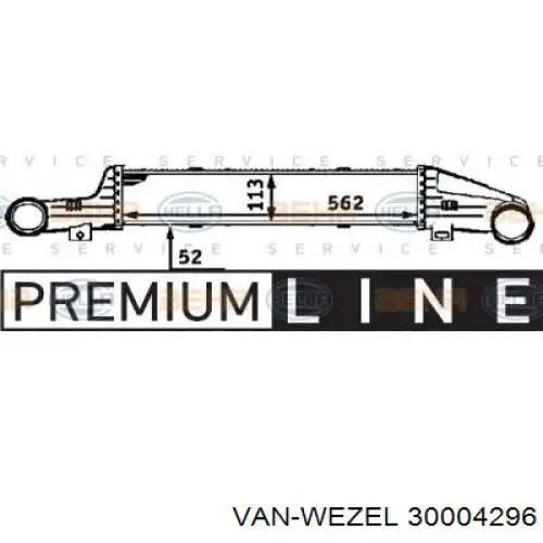 30004296 VAN Wezel radiador de aire de admisión