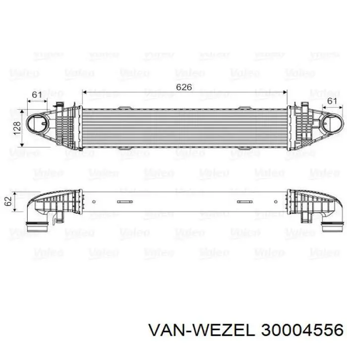 30004556 VAN Wezel radiador de aire de admisión