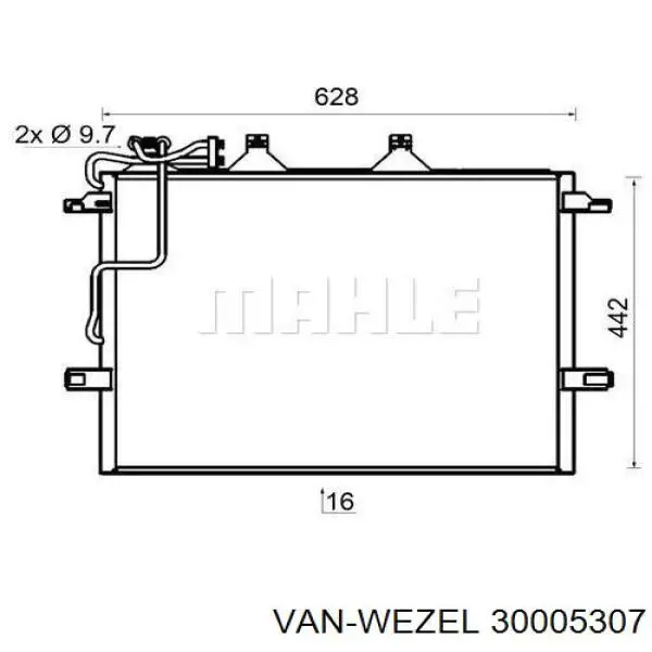 30005307 VAN Wezel condensador aire acondicionado