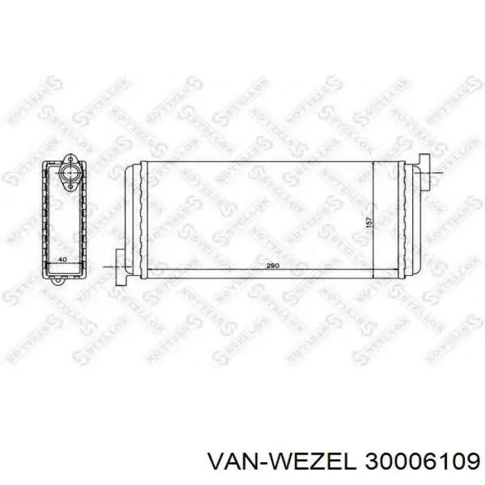 30006109 VAN Wezel radiador de calefacción