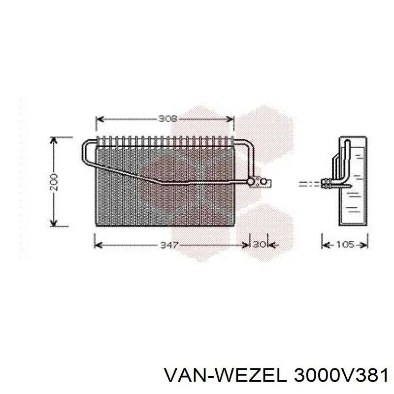 Evaporador de aire acondicionado Mercedes 2038300258