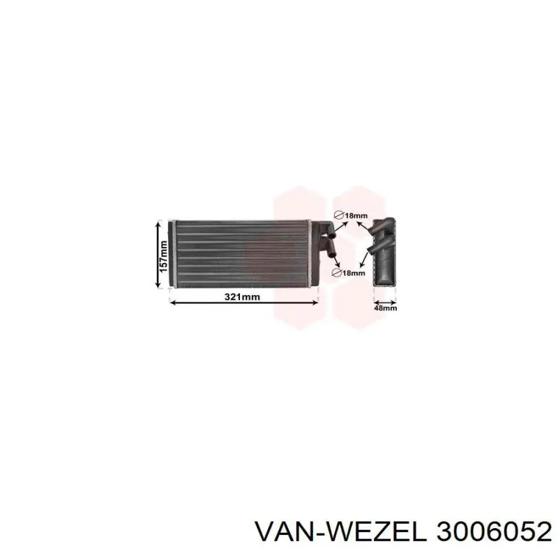 3006052 VAN Wezel radiador de calefacción