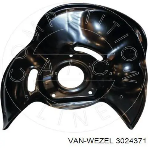 3024371 VAN Wezel chapa protectora contra salpicaduras, disco de freno delantero izquierdo