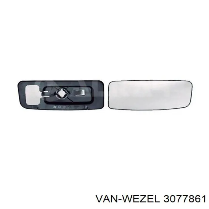 3077861 VAN Wezel cristal de espejo retrovisor exterior izquierdo