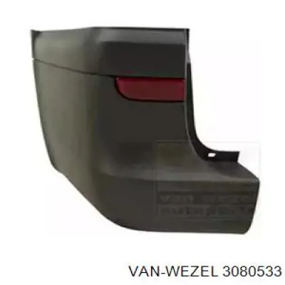 3080533 VAN Wezel parachoques trasero, parte izquierda