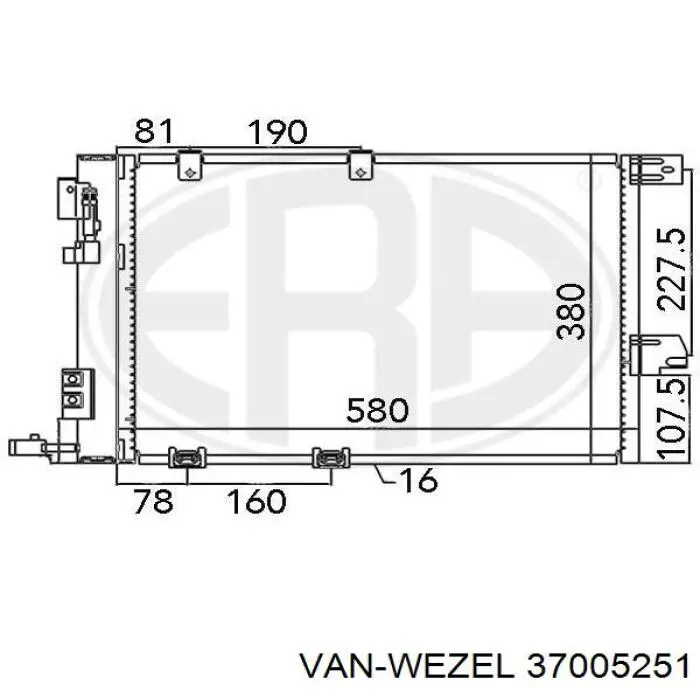 37005251 VAN Wezel condensador aire acondicionado