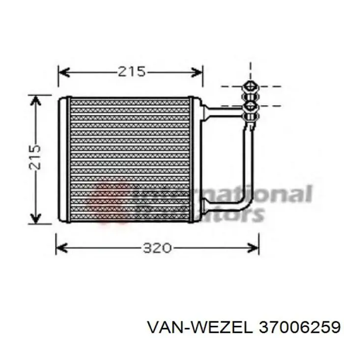 Radiador de calefacción Opel Astra L35