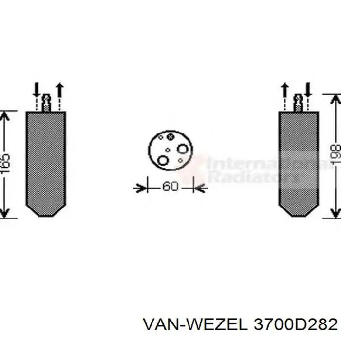 3700D282 VAN Wezel receptor-secador del aire acondicionado