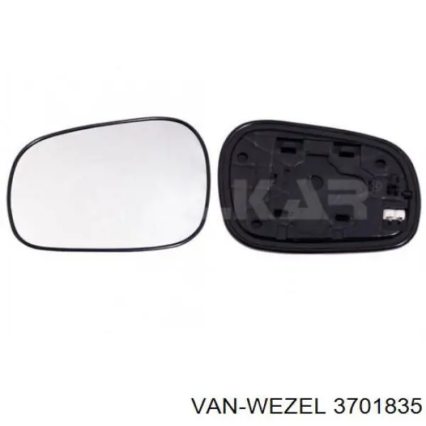 3701835 VAN Wezel cristal de espejo retrovisor exterior izquierdo