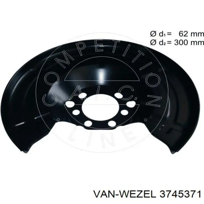 Comprar 3745371 VAN Wezel Protector de disco de freno trasero