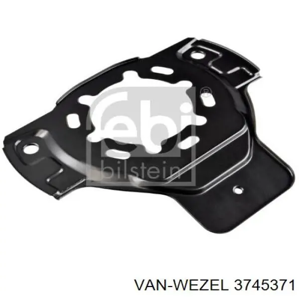 Chapa protectora contra salpicaduras, disco de freno trasero VAN WEZEL 3745371
