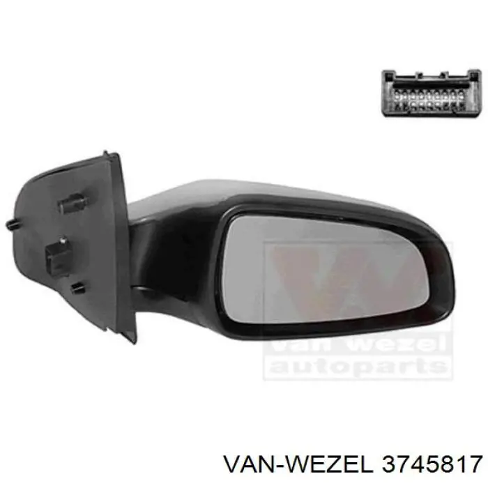 3745817 VAN Wezel espejo retrovisor izquierdo