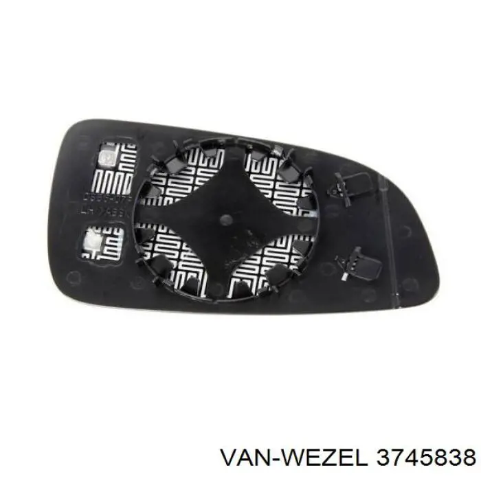 3745838 VAN Wezel cristal de espejo retrovisor exterior derecho