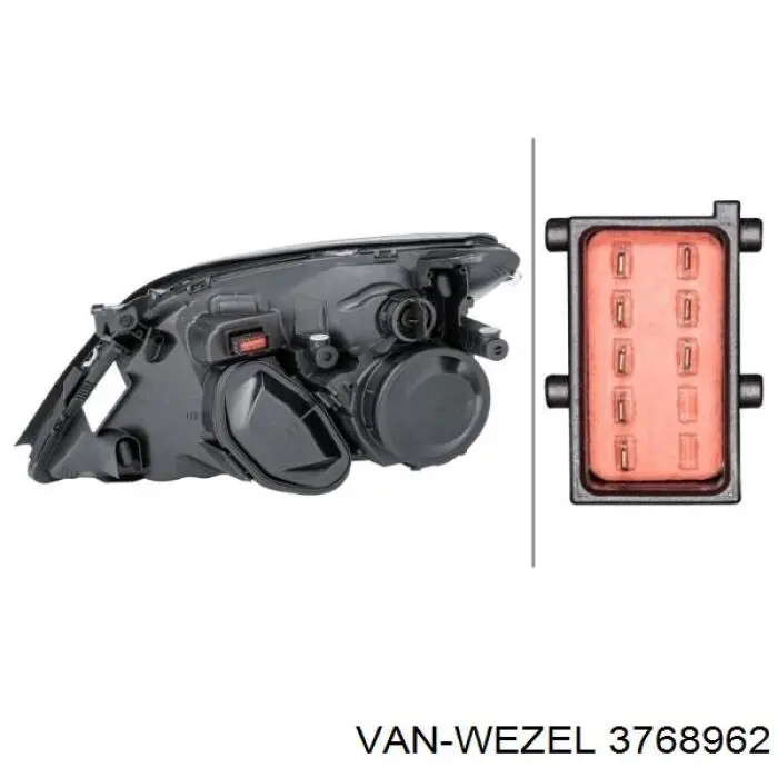 Faro derecho 1216120 Opel
