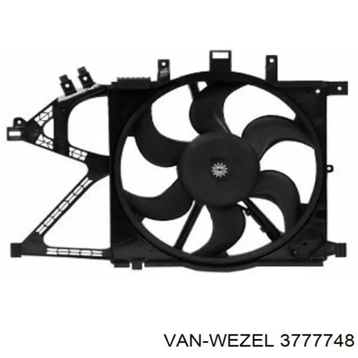 3777748 VAN Wezel ventilador (rodete +motor refrigeración del motor con electromotor derecho)