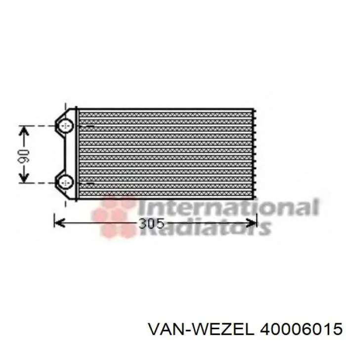 40006015 VAN Wezel radiador calefacción