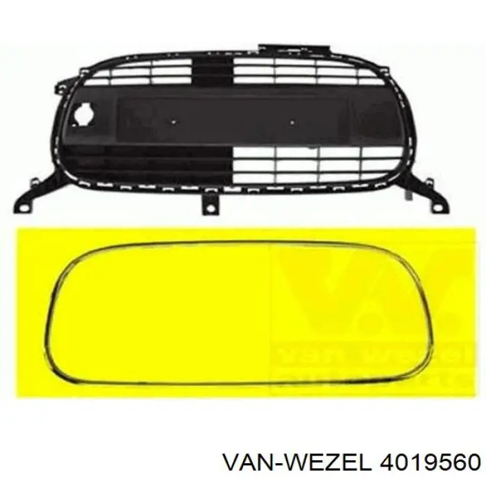 4019560 VAN Wezel refuerzo parachoque delantero