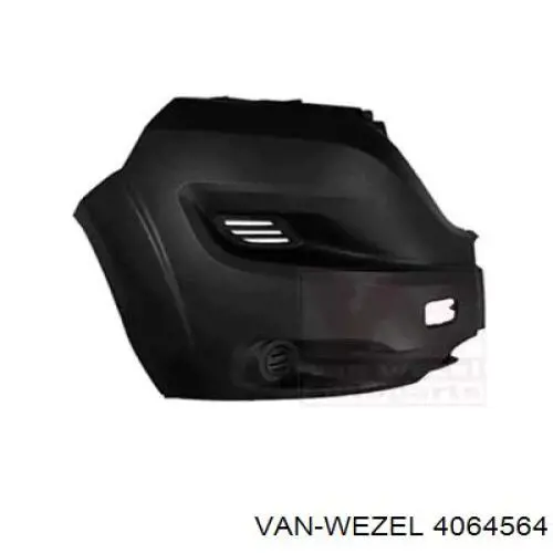 4064564 VAN Wezel parachoques delantero, parte derecha