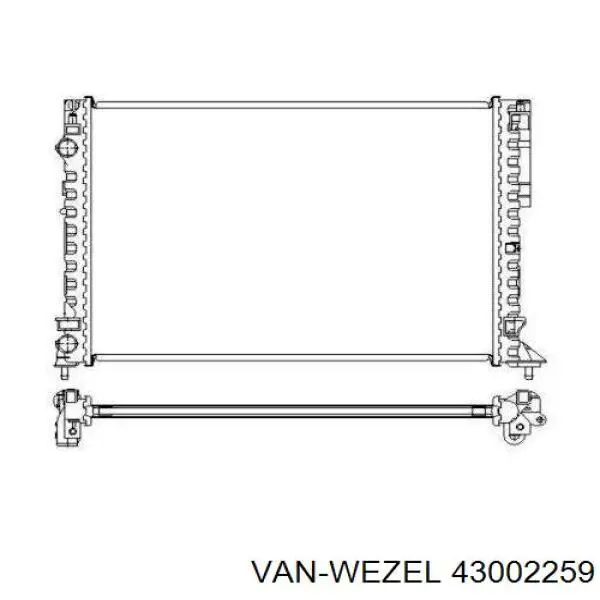 Comprar 43002259 VAN Wezel Radiador de auto