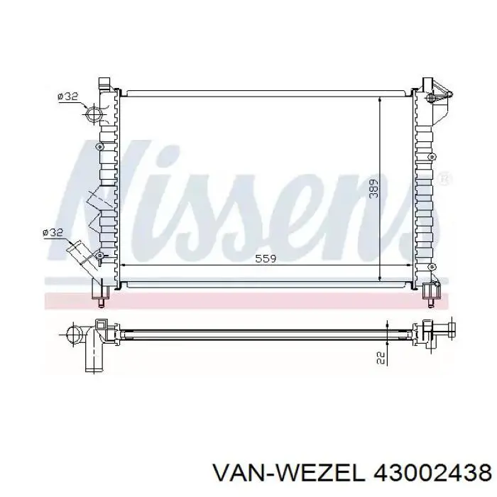 Radiador 8200292771 Renault (RVI)