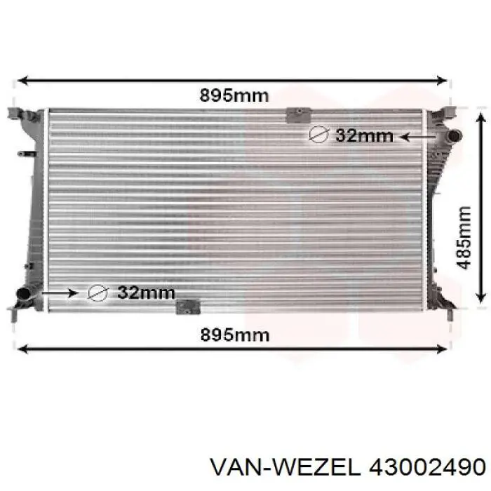 Radiador 43002490 VAN Wezel