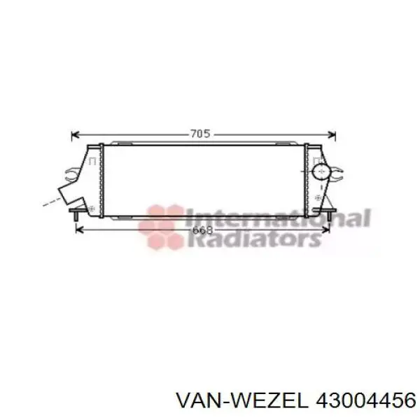 Radiador de aire de admisión VAN Wezel 43004456 precio, desde 41,65 EUR