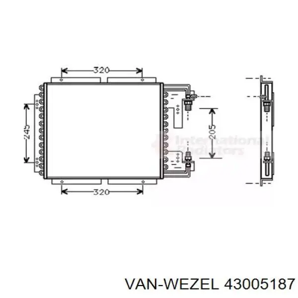 Comprar 43005187 VAN Wezel Condensador de aire acondicionado