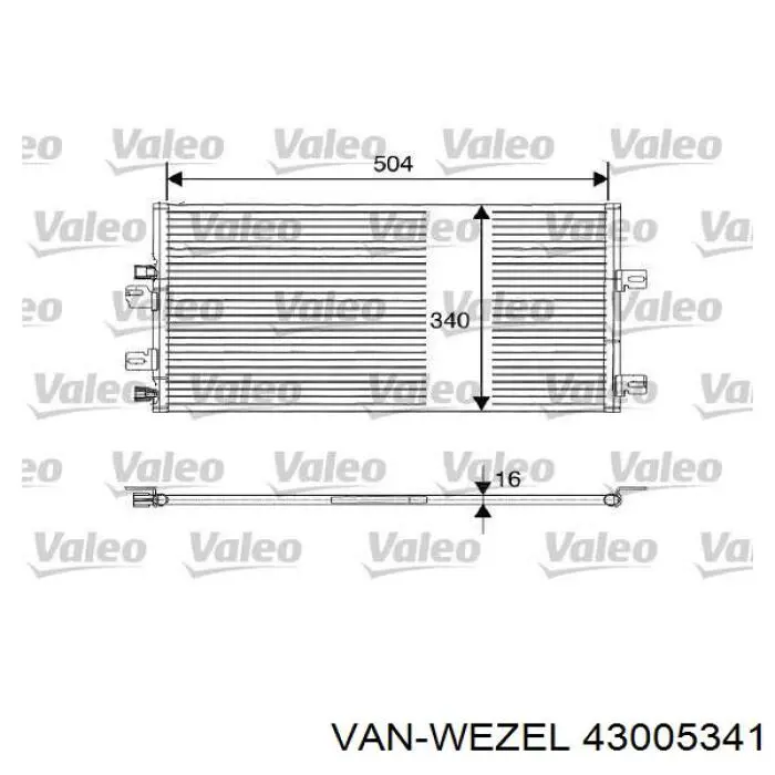 43005341 VAN Wezel condensador aire acondicionado