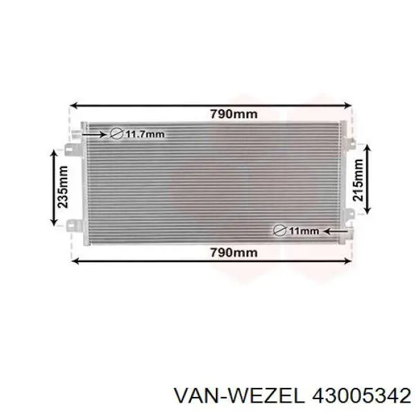 43005342 VAN Wezel condensador aire acondicionado