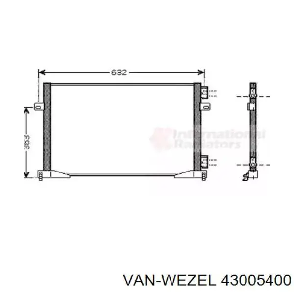 Comprar 43005400 VAN Wezel Condensador de aire acondicionado
