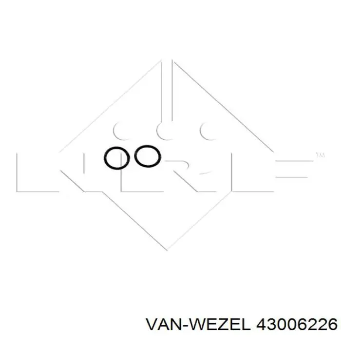 Radiador calefacción 43006226 VAN Wezel