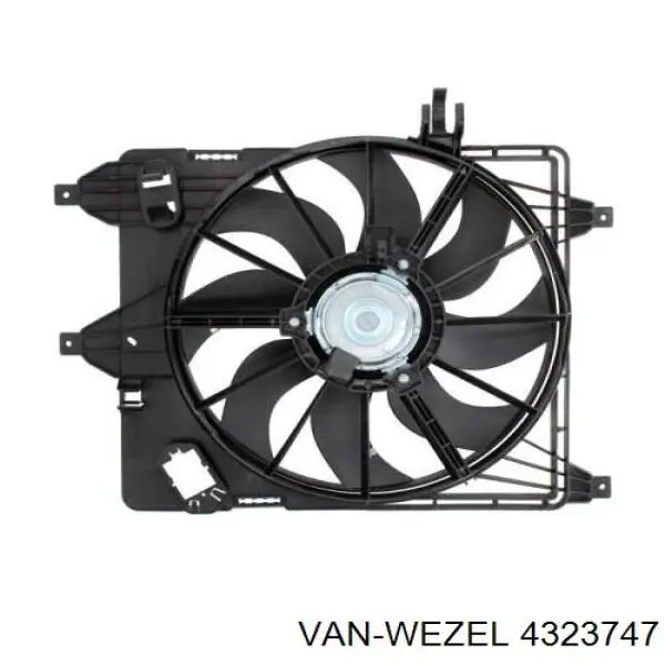 4323747 VAN Wezel difusor de radiador, ventilador de refrigeración, condensador del aire acondicionado, completo con motor y rodete