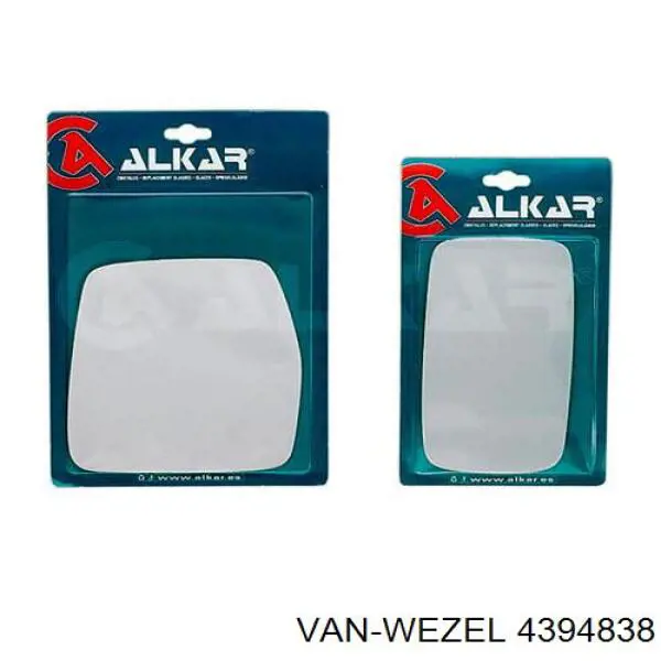 4394838 VAN Wezel cristal de espejo retrovisor exterior derecho