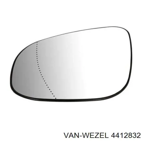 4412832 VAN Wezel cristal de espejo retrovisor exterior derecho