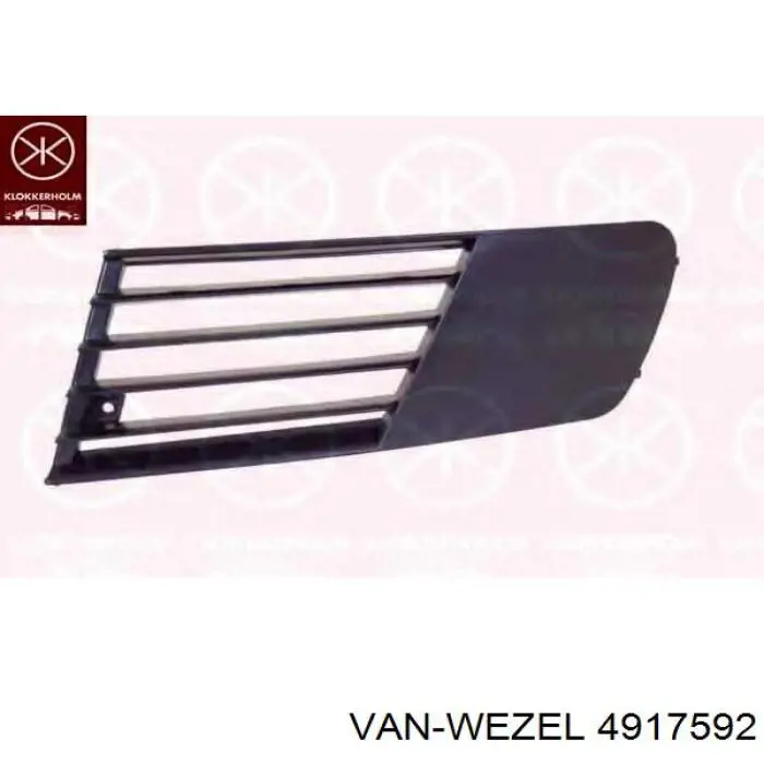 4917592 VAN Wezel rejilla de ventilación, parachoques trasero, derecha