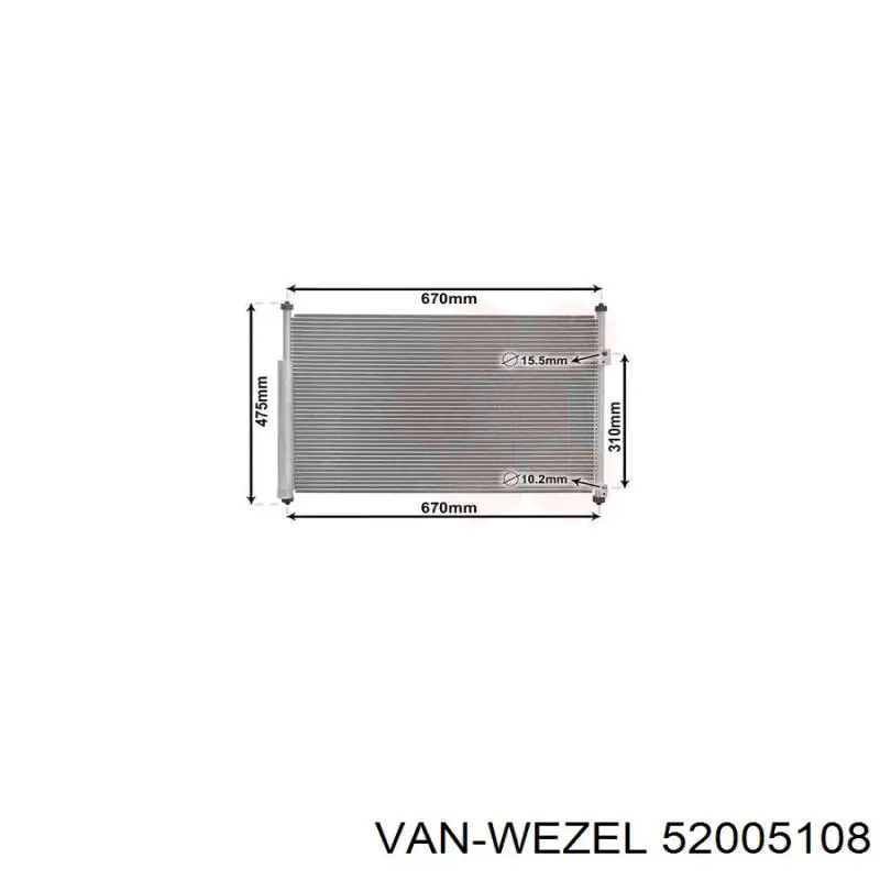 52005108 VAN Wezel condensador aire acondicionado