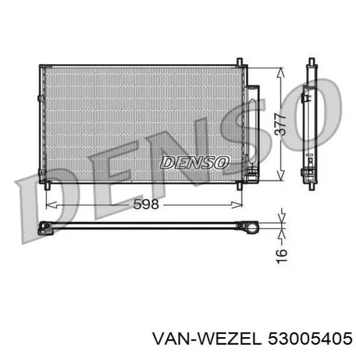 53005405 VAN Wezel condensador aire acondicionado