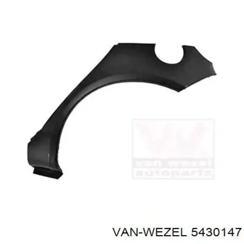 Arco de rueda, panel lateral, trasero izquierdo Toyota Yaris (P10)