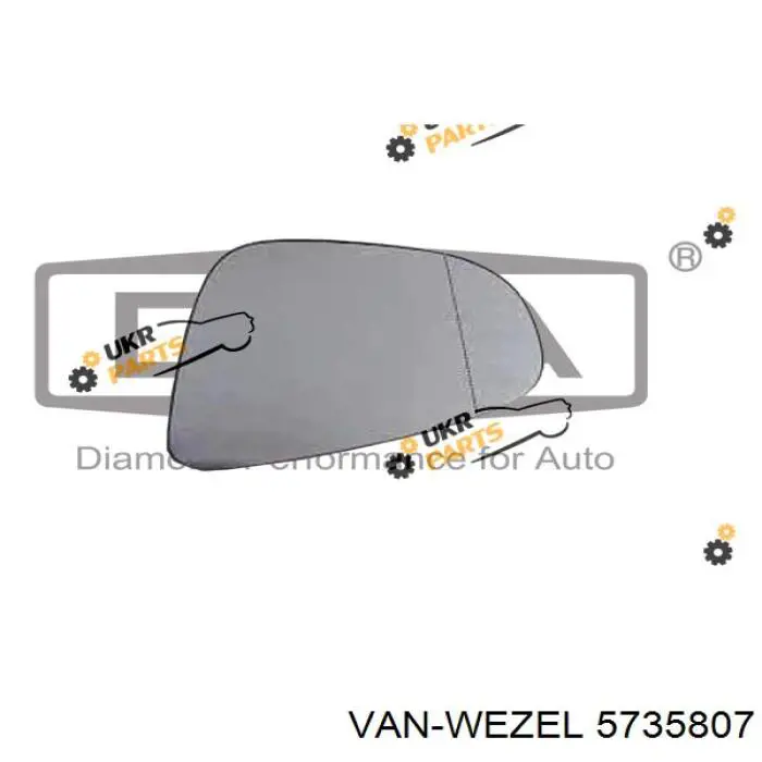 Espejo de retrovisor izquierdo 1T1857507AH9B9 VAG