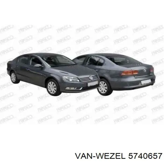 Guardabarros delantero izquierdo Volkswagen Passat (B7, 365)