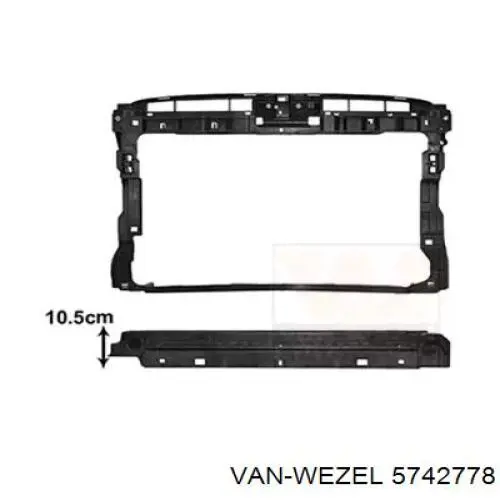 5742778 VAN Wezel soporte de radiador completo