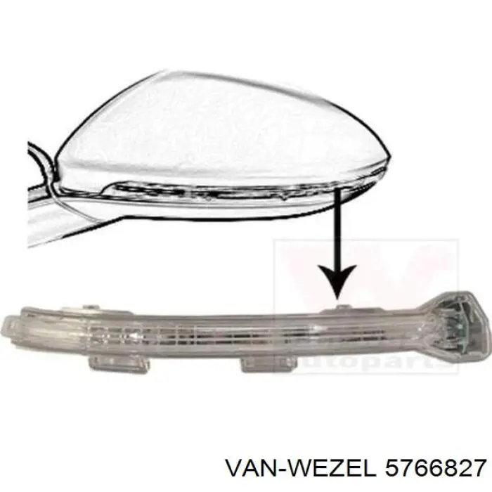 5766827 VAN Wezel espejo retrovisor izquierdo