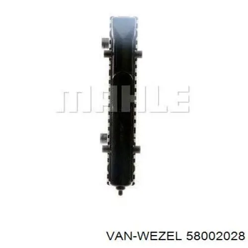 58002028 VAN Wezel radiador refrigeración del motor