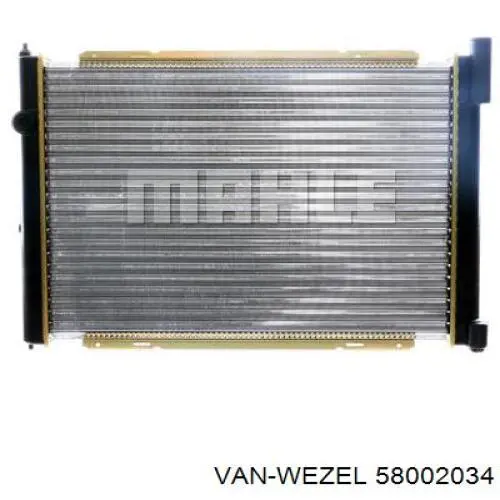 58002034 VAN Wezel radiador refrigeración del motor