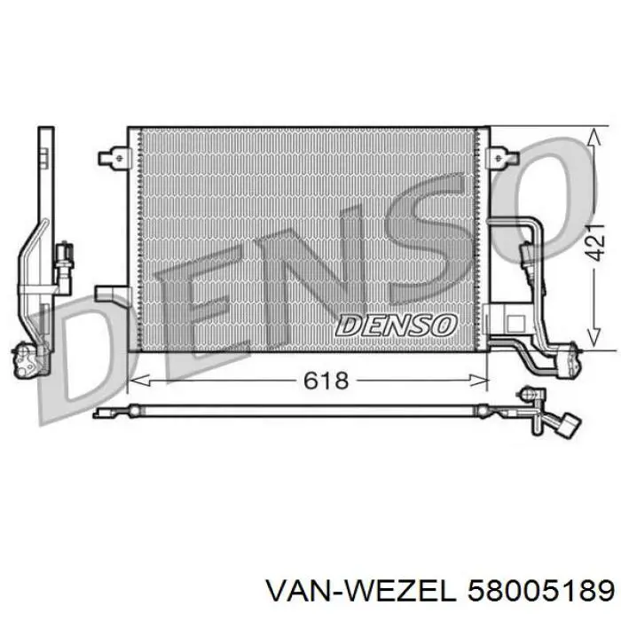 58005189 VAN Wezel condensador aire acondicionado