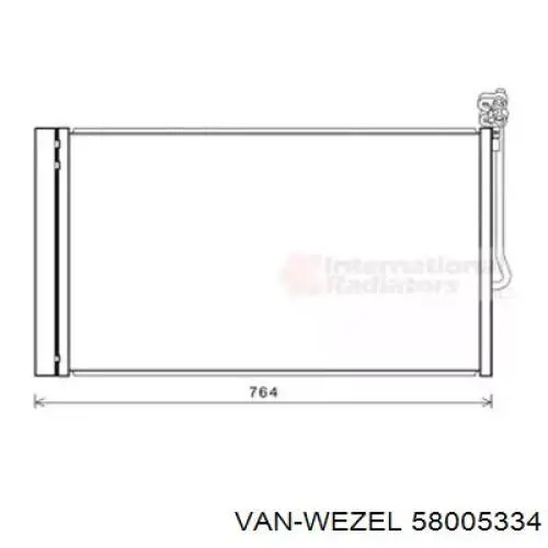 58005334 VAN Wezel condensador aire acondicionado